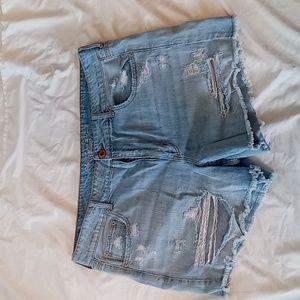 American eagle Tom girl midi distressed shorts like new, sz 18